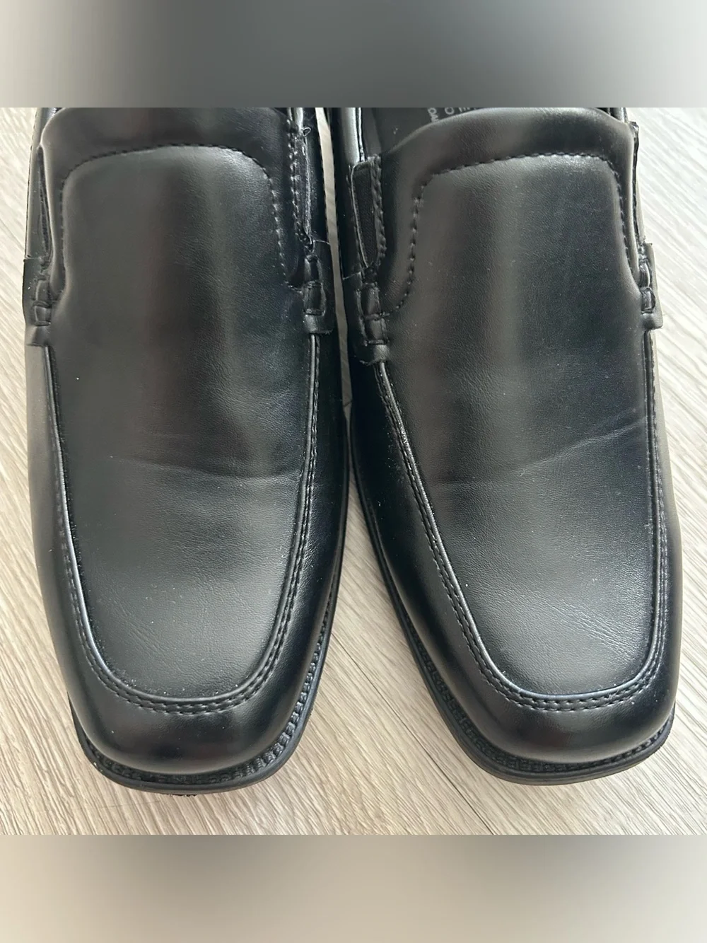 Perry Ellis Portfolio Black Sammy Slip On Loafer Dress Shoes Boys Size 2